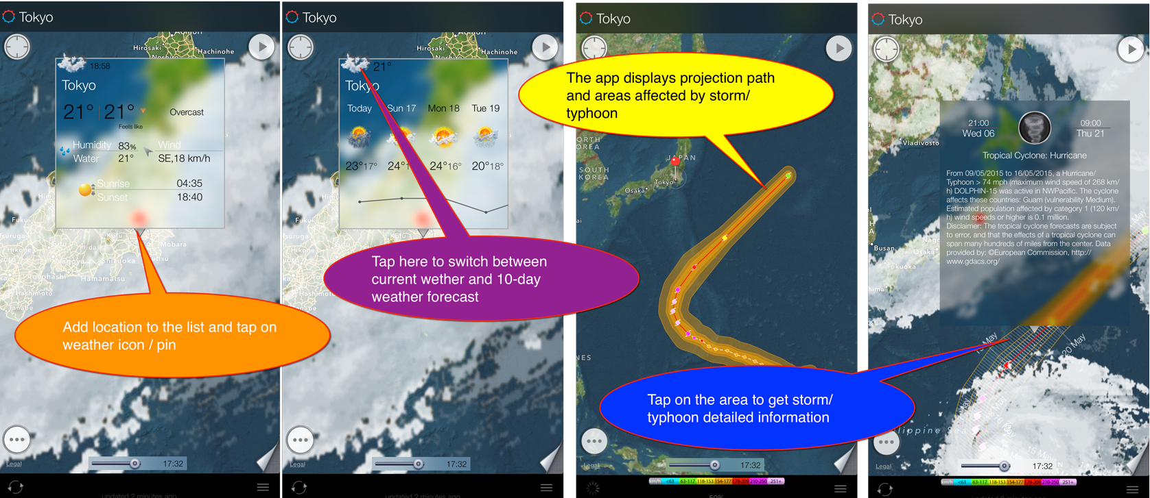 eWeather hd severe weather app iphone,ipad,ipod hi-def radar, satellite, weather alerts, earthquakes, beach water, sea surface - radarview